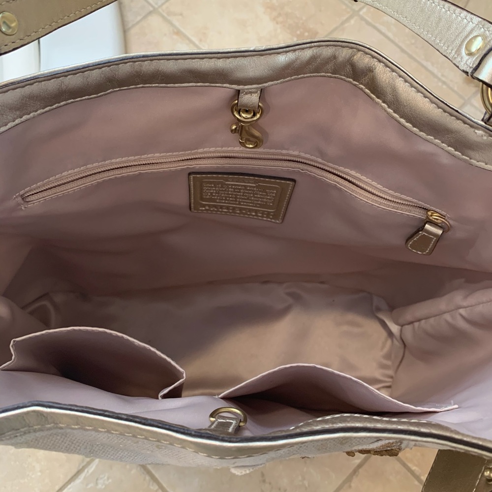 Coach Sun and Starfish Limited Edition Gold Tote - Picture 3 of 4